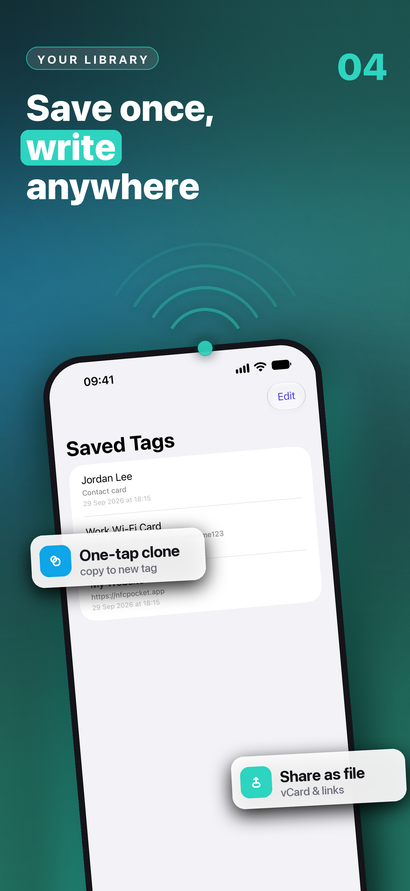 Save once, write anywhere